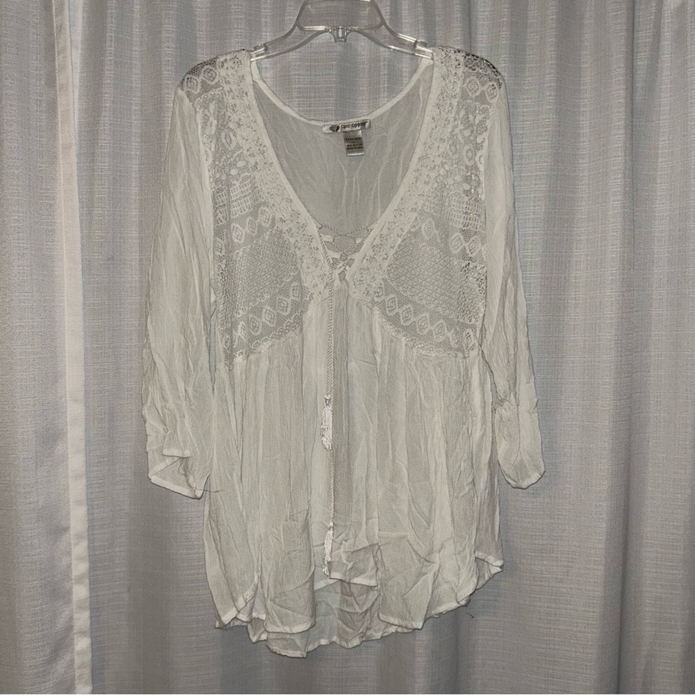 Elegant White Lace Blouse